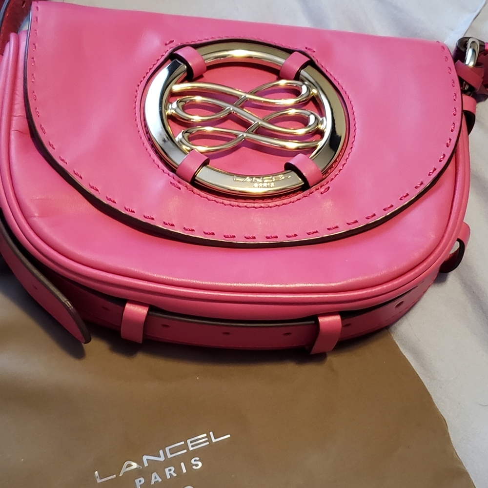 Lancel bag / leather / pink /
